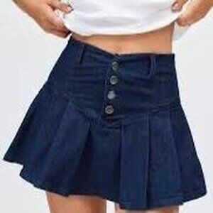 Urban Outfitters ( Kimchi Blue) Annabeth Drop Waist Denim Mini . NWOT, size XL.